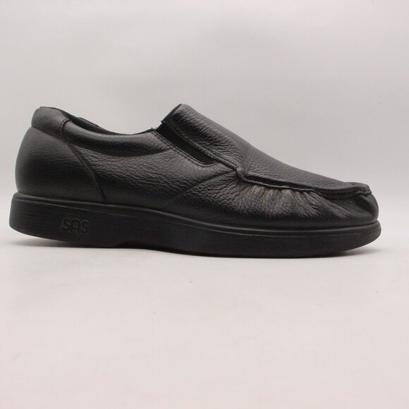SAS Side Gore Slip On Men's Size 14 W Wide Width Loafers / Black Leather Slip On - Picture 1 of 8